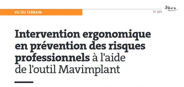 Intervention ergonomique à l&rsquo;aide de l&rsquo;outil Mavimplant