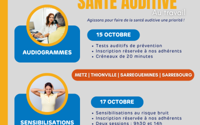 Du 14 au 19 octobre : AGESTRA s’engage pour la Santé Auditive au travail !